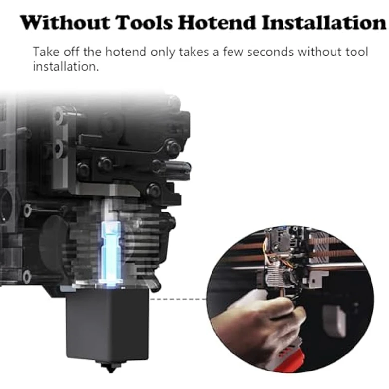 3pcs 0.2/0.4/0.6MM Print Head Extruder Kit Hot End Heater Block Heating Rod Thermistor Nozzle for S1
