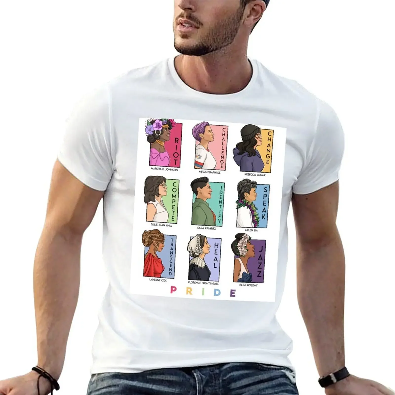 

She Series Pride Collage T-Shirt summer tops anime t shirts mens designer t shirt