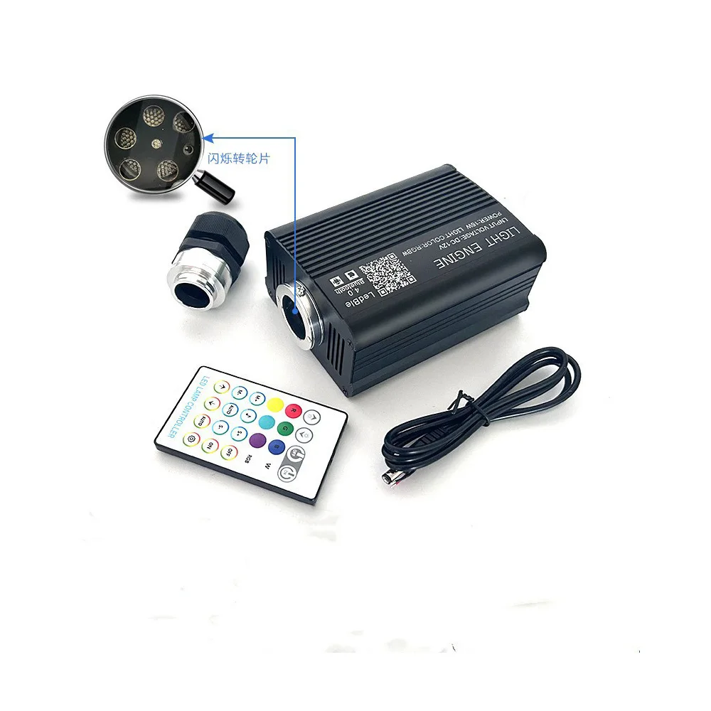 16 واط وميض الألياف البصرية ستار ضوء المصباح لسقف السيارة السماء المرصعة بالنجوم مصباح مع APP التحكم وميض عجلة