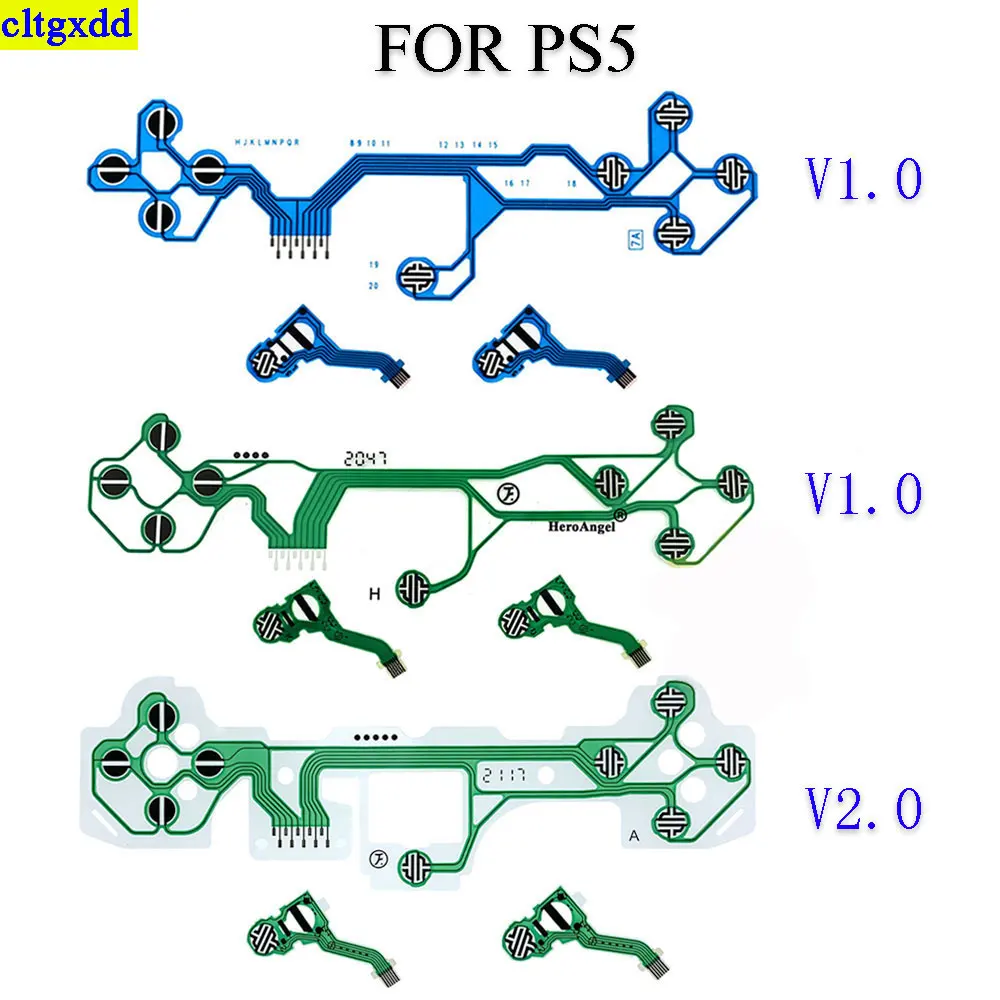 لوحدة تحكم PS5 كابل مرن أصلي V1.0 V2.0 V3.0 طبقة موصلة جهاز استقبال داخلي عصا التحكم مقبس شحن المتكلم