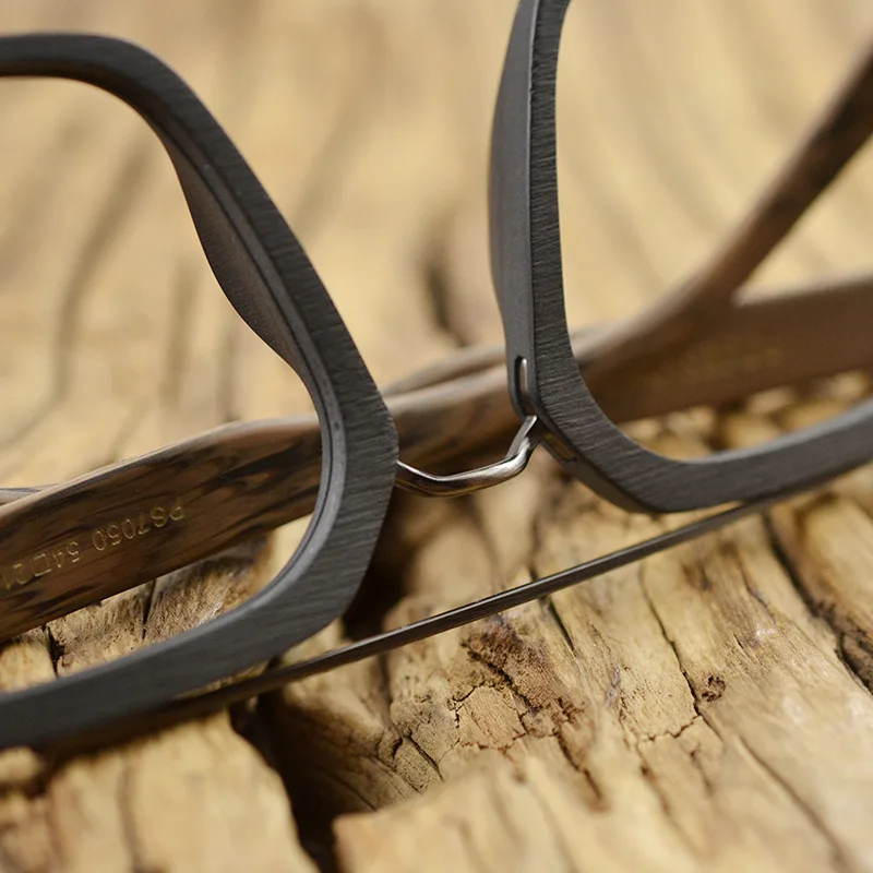 HDCRAFTER kwadratowe okulary mężczyźni kobiety drewniane moda Retro okulary korekcyjne okulary optyczne okulary rama Vintage okulary — zdjęcie 6