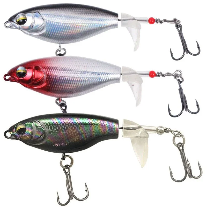 Topwater Whopper Plopper Fishing Lure 6g/10g Trolling Catfish Artificial Hard Bait with Soft Rotating Tail Fishing Tackle 1Pcs