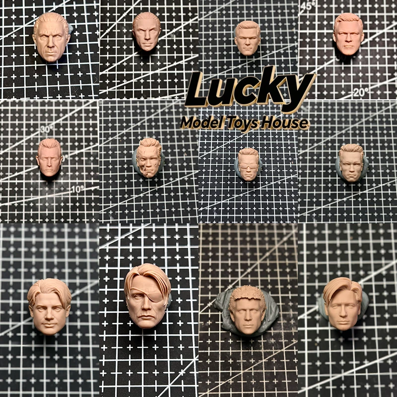 Figura de acción sin pintar de Brandon Richeson, Guerrero del Futuro T800 T1000, Cazador, Max Man, Soldado, Escala 1/12, para McFarlane