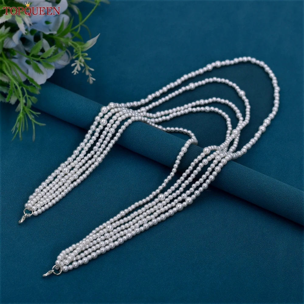 TOPQUEEN SG04 Jewelry Bride Wedding Accessories Crystal Tassel Pendant Necklace Women\'s Bolero Shawl Dress Shoulder Decoration