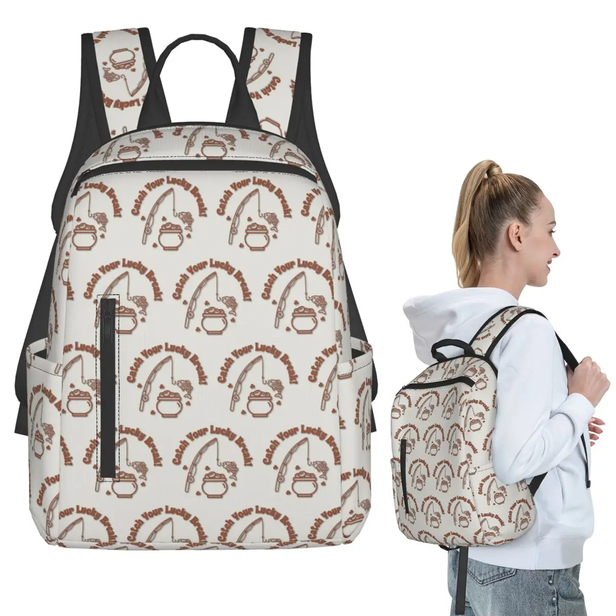 

Fishing Backpack Student BookBag Kids School Bag Laptop Shoulder Bags Men Women
