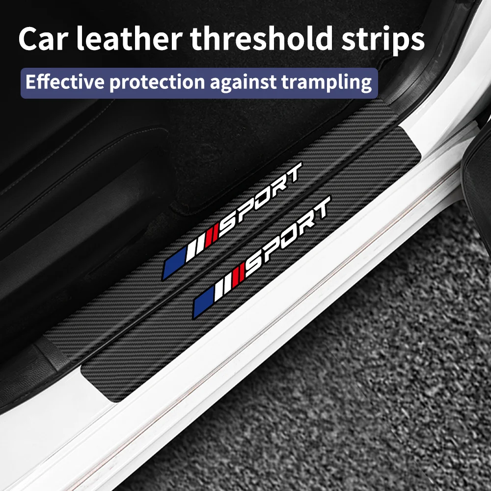 Sport Carbon Faser Auto Tür Sill Schwelle Stamm Stoßstange Schutz Aufkleber Für Peugeot 107 207 206 307 308 407 607 3008 5008 GT – Detail 1