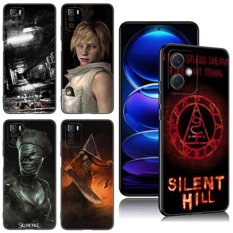 Horror Game Silent Hill Phone Case For Xiaomi Redmi Note 7 8 9 10 11 11E 11T 11S 12 4G Pro Plus 5G 8T 9S 10S 12S Black Cover