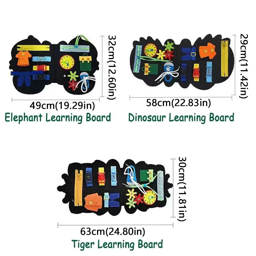 Filzmaterial Montessori Handübung Dressing Board Beschäftigt Board Hand-Auge-Koordination Früherziehung Heimunterricht