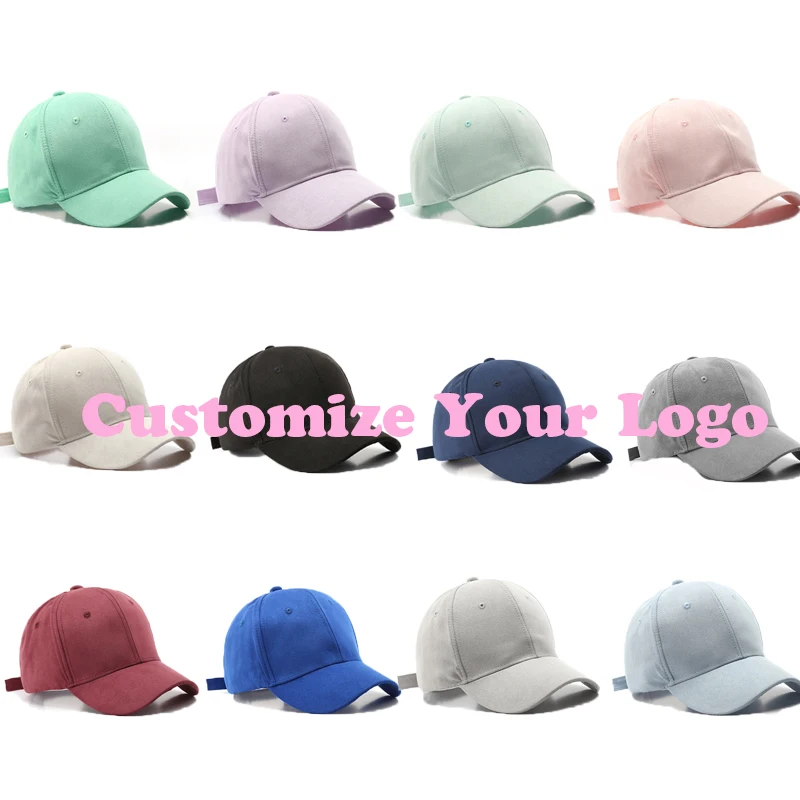 Customized Logo Suede Hat Embroidered Baseball Cap Snapback Cap For Men Women Autumn Winter Solid Retro Adjustable Hip Hop Hat