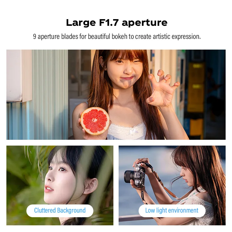 Viltrox 35mm F1.7 APS-C Prime Lens for Fuji xm5 X-T5 X-T30 II Nikon Z Mount ZFC Z50 Z7II Sony zve10 II a7iv Mirrorless Cameras