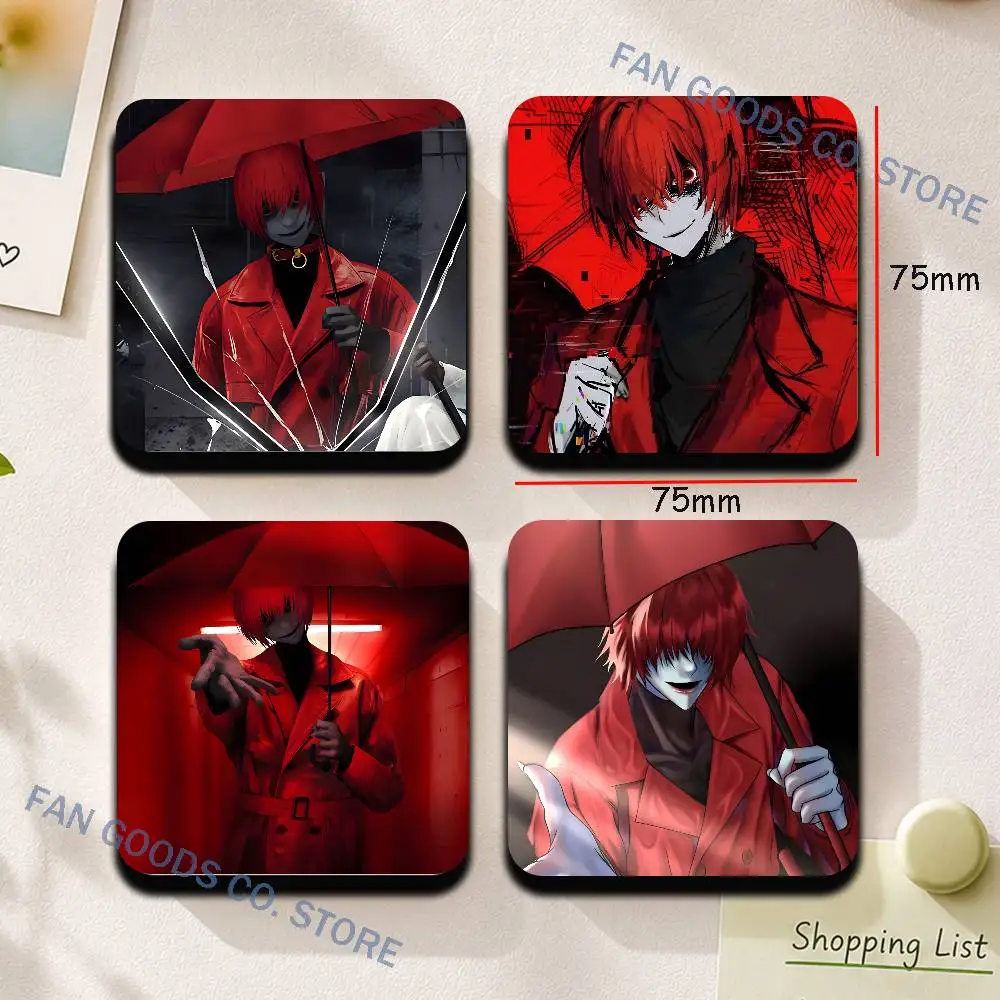H-Homicipher Mr Scarletella Cute Cartoon Anime Refrigerator Magnets Soft Magnetic Heat Transfer Refrigerator Magnets Gift