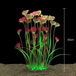1szt Sztuczne rośliny podwodne Akwarium Dekoracja z wodorostów Zielona fioletowa trawa wodna Dekoracje do domu