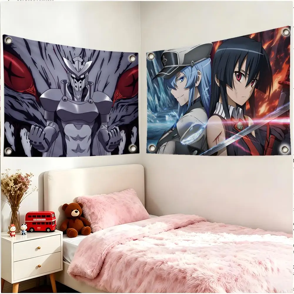 Anime Darkfantasy Akame Ga Kill! Flags Four Ring Borderless Art Decor Indoor Outdoor Use Simple Hang And Install