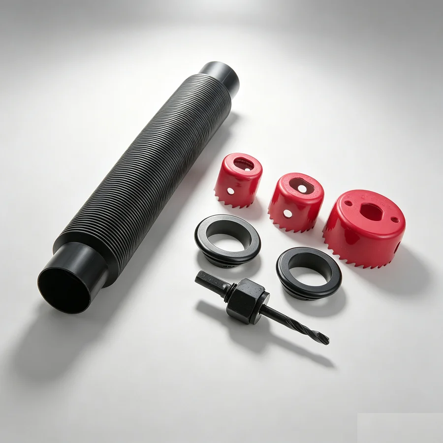 1set Rainwater Barrels Connector Hose & Gaskets & Hole Saw Link Water Barrels to Store more Water Adjust-able Pipe Fittings