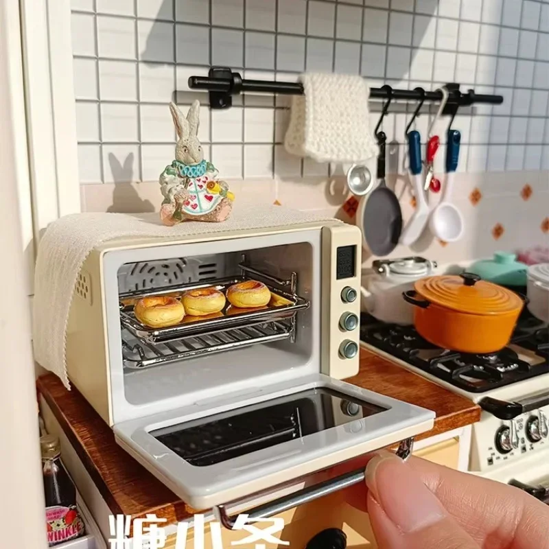 1:6 Doll House Mini Model Furniture Accessories Miniatures Luminous Electric Oven Stove Bjd Ob11 Gsc Blyth Soldier Lol Decor Toy