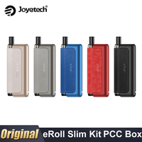 Original Joyetech eRoll Slim Kit 13W Vape Built in 480mAh Battery with PCC Box 1500mAh Charging Case 2ml 1.0ohm Pod Cartridge