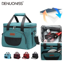 DENUONISS 16/28L Shoulder Insulated Cooler Bag For Food Thermal Bag Picnic Camping Waterproof &Leak Proof Cooler Bag Customized
