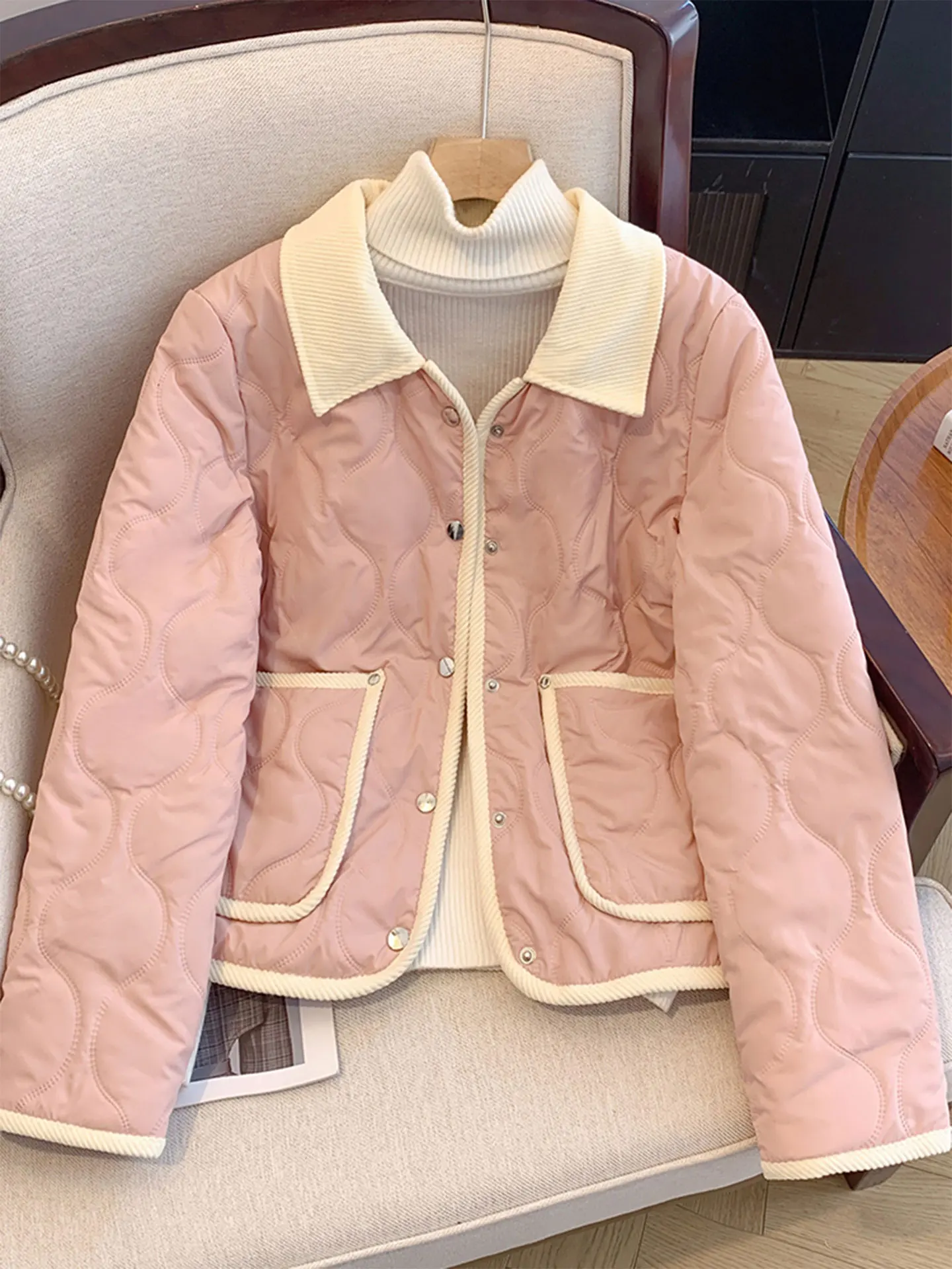 Lightweight ort Cotton Women's Autumn Winter New Sle Warm Casual College Wind Coat Sle