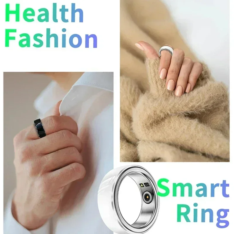 New Smart Ring, Sleep Pedometer Blood Oxygen Fitness Tracker Smart Ring IPX8 Waterproof Healthy Life for Heart Rate Monitoring