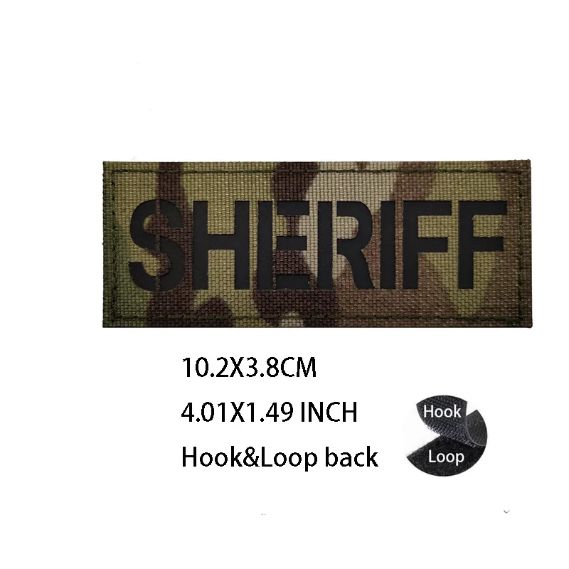 Insignias Sheriff PVC – Parches tácticos velcro para chalecos - imagen 5