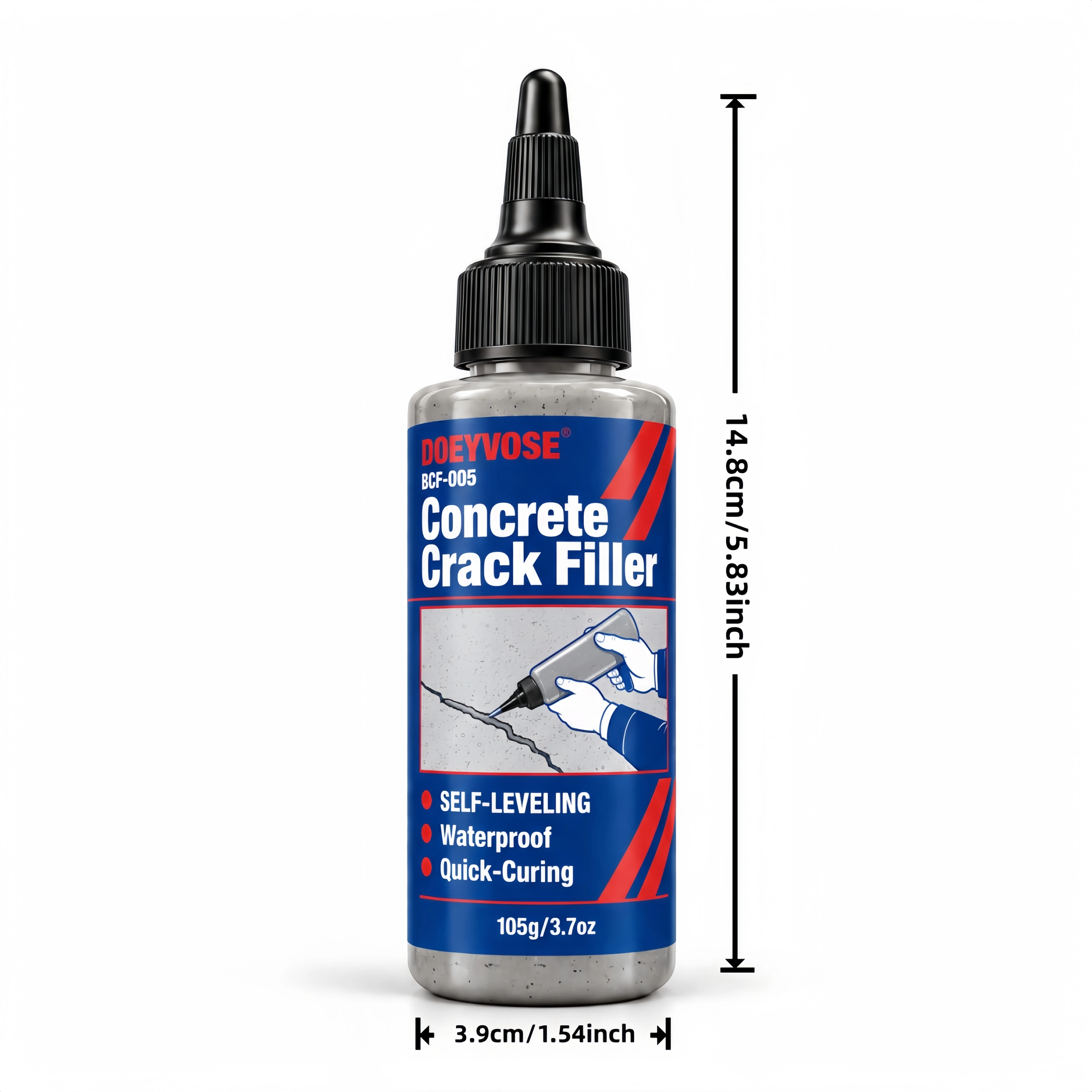 Waterproof Concrete Crack Filler 105g Concrete Repair Sealant for Garage Driveway Foundation Repair