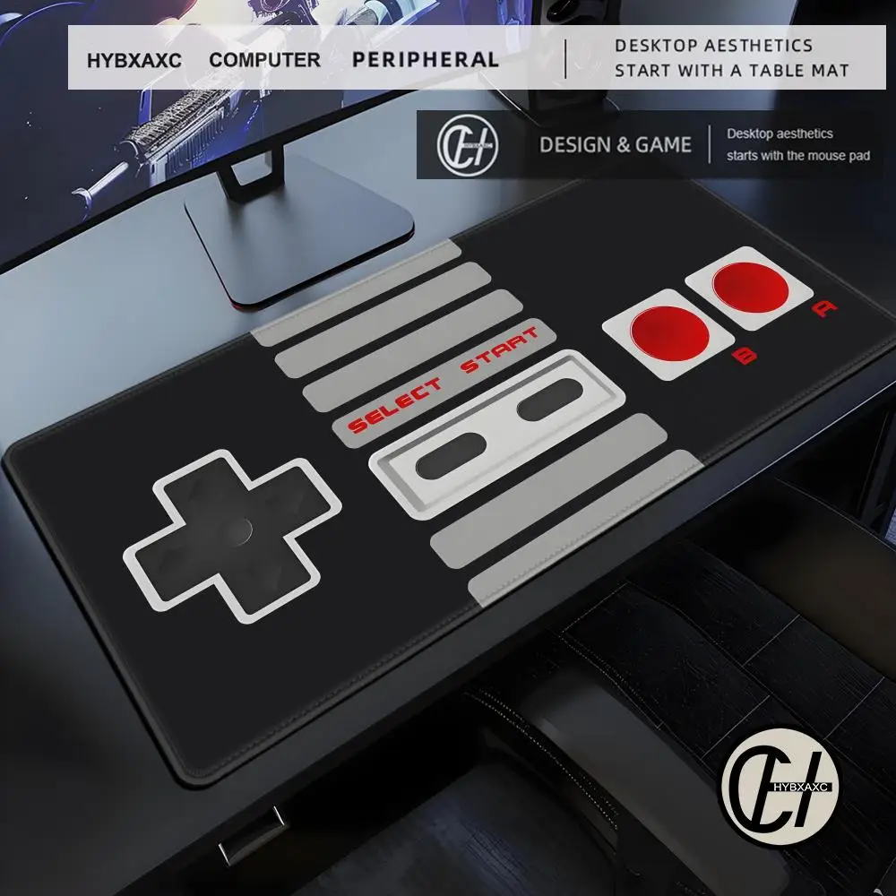 

Retro Game Controller Large Mouse Pad HD Anti-Slip Rubber Base Washable XXL Desk Mat with Precision Edges for Gaming Office Work