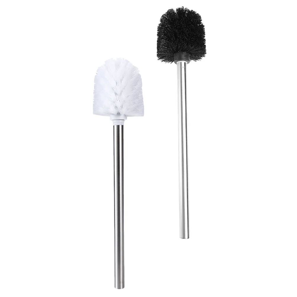 

2 Pcs Household Toilet Brush Cleaning Brushes for Cleaner Strips Plastic Long Handle