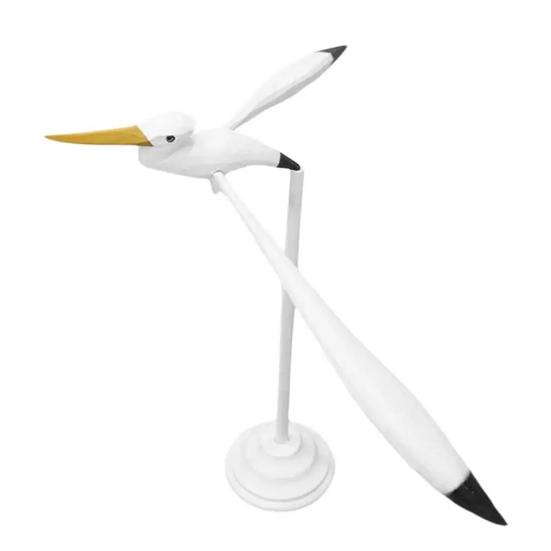 Small Seabird Statue Unique Seabird Balance Decorative Toy Wood Craft Bird Desk Toy Nautical Themed Home Decor Collectible Toy