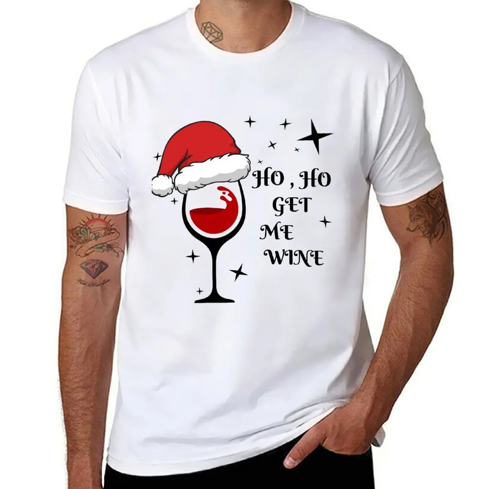 

HO, HO GET ME WINE T-Shirt t shirt for man graphic t shirts for man T-Shirt