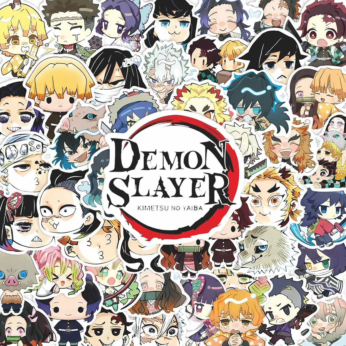 57PCS Cartoon Demon Slayer Anime Sticker DIY Phone Laptop Luggage Skateboard Graffiti Decals Fun for Kid