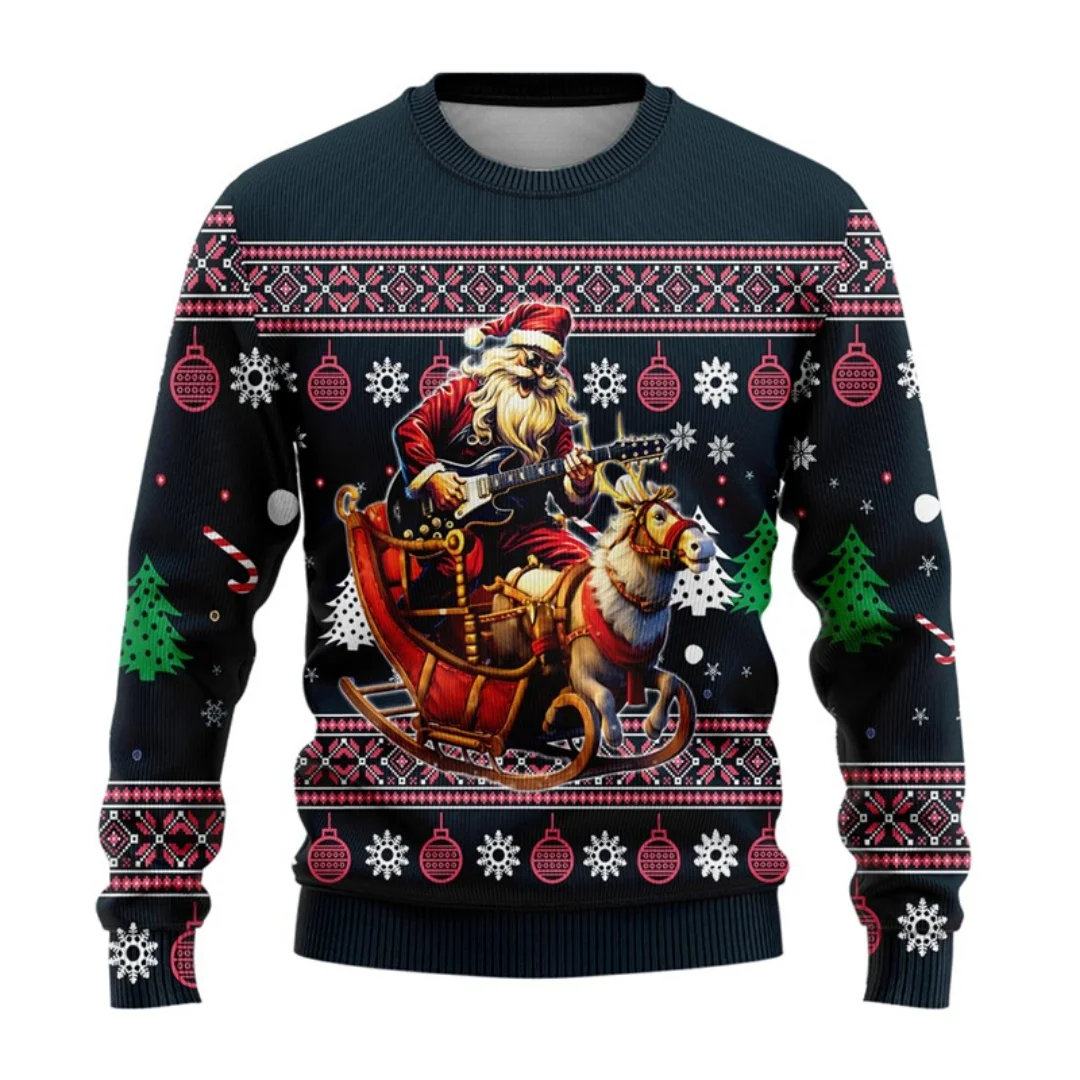 2025 Sports Ugly Christmas Sweatshirt For Men Santa Claus Golf Sweatshirts Ski Baseball Club Unisex Pullovers Boy Tracksuit Tops