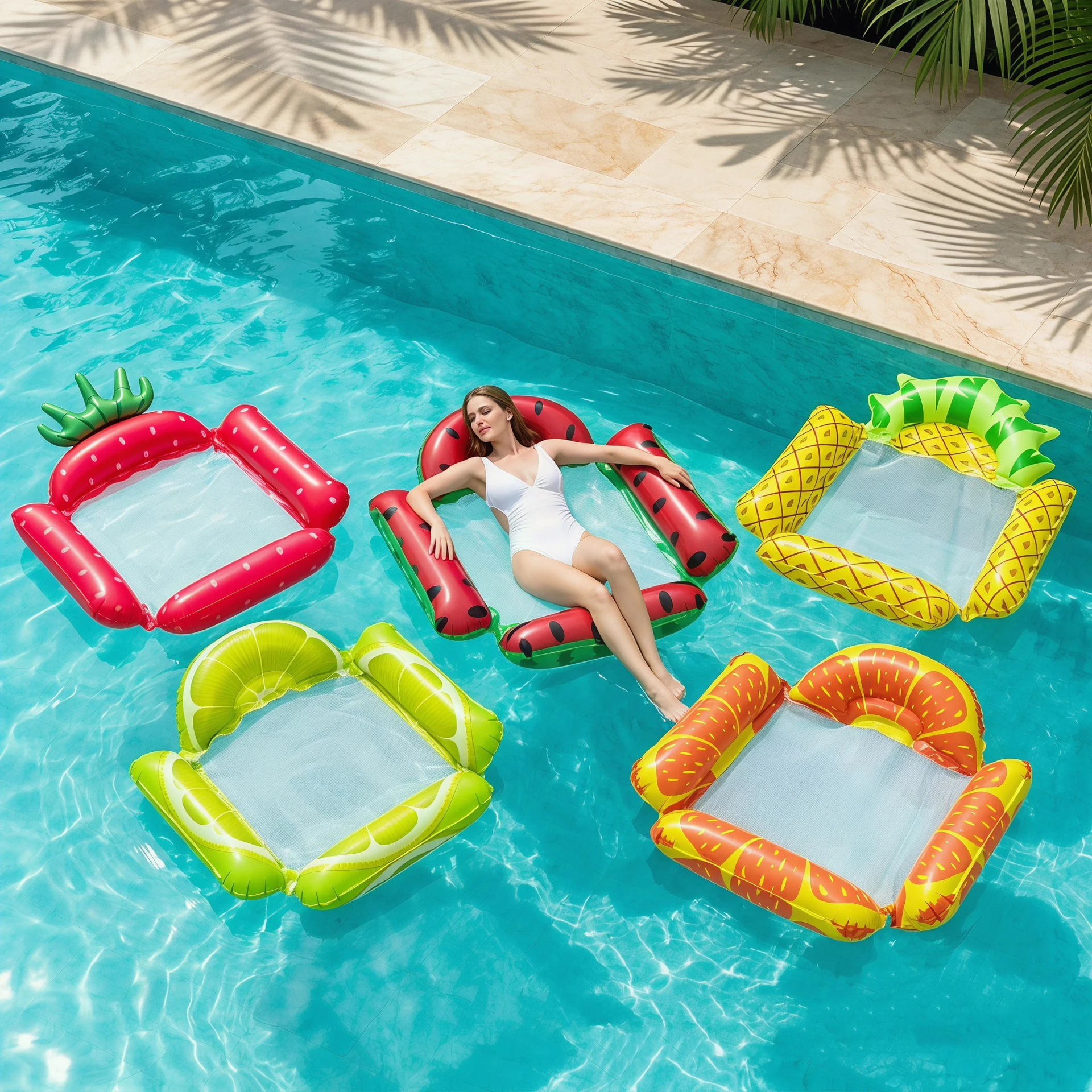 Hamaca De Agua Inflable De 130x70 Cm – Flotador De Piscina De PVC Con 4 Modos De Uso, Ideal Para Playa, Lago Y Relax En Verano