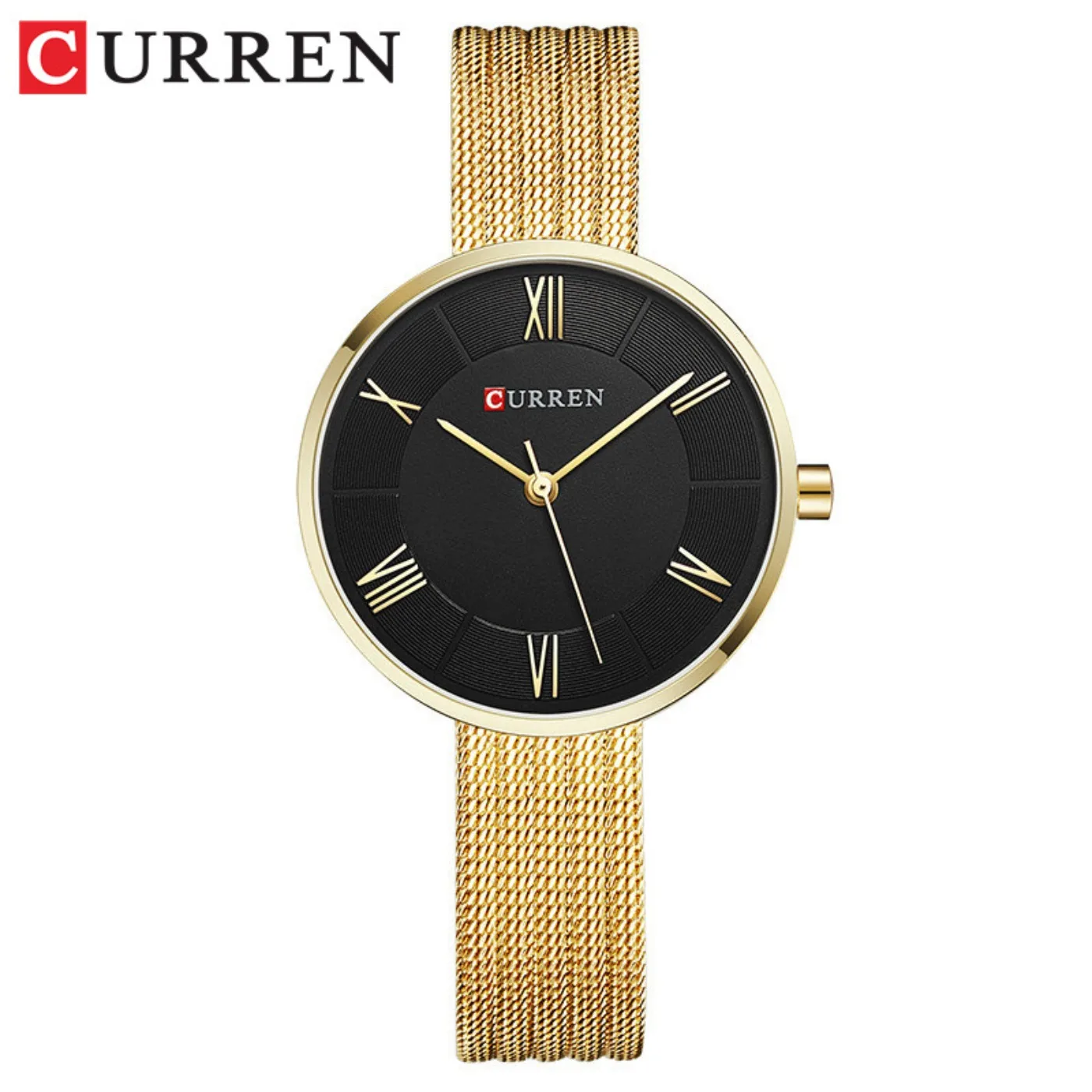 CURREN 9020 Small Dial Quartz Watch for Ladies Waterproof Elegant Mesh Strap Fashion Wristwatch Gifts