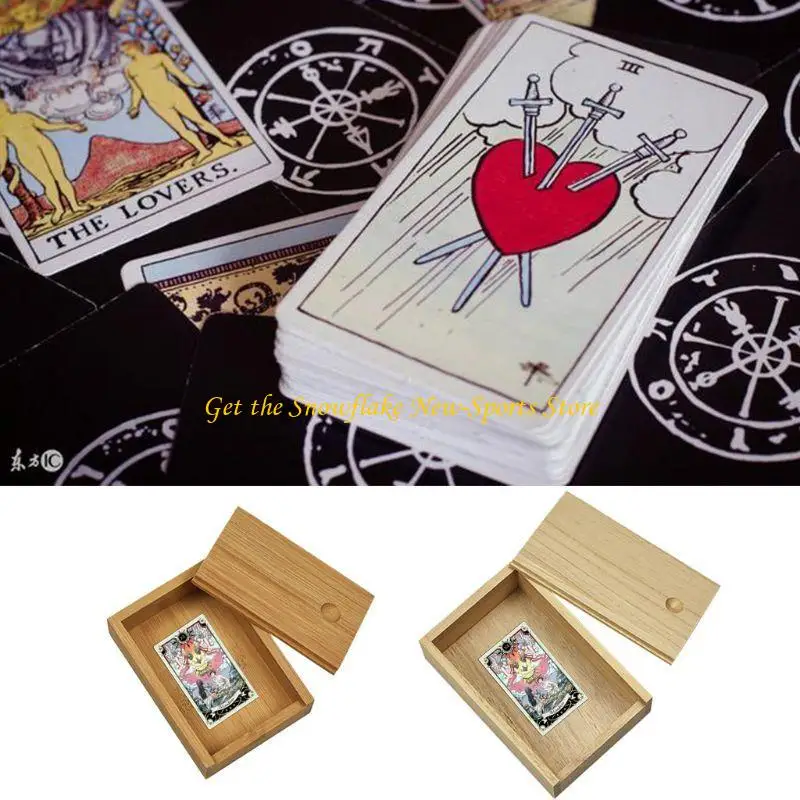 

E56D Прямоугольная деревянная коробка для игральных карт Коробка для хранения покера Коробка для монет и денег