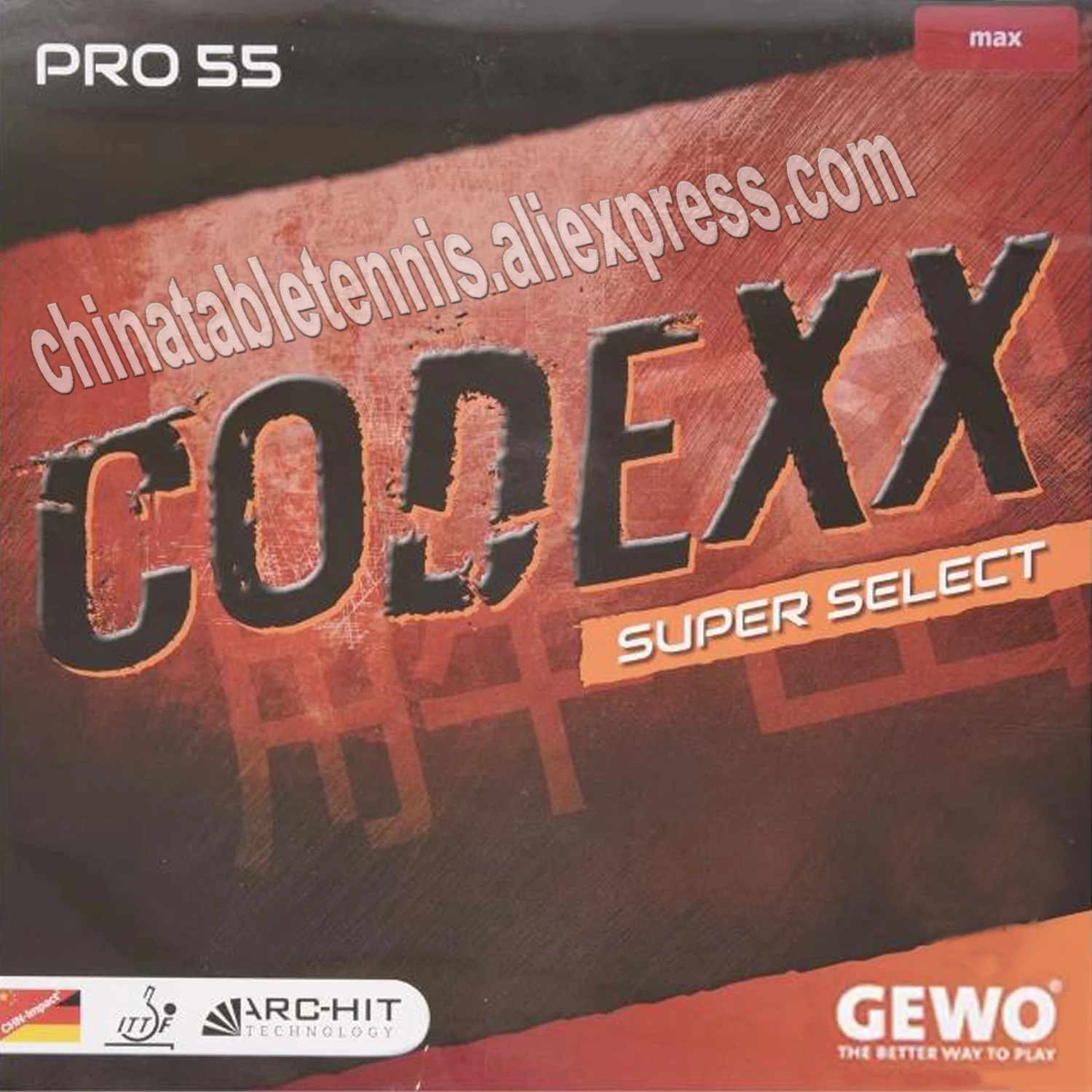 

GEWO CODEXX RPO 55 Table Tennis Rubber Original GEWO CODEXX Ping Pong Sponge