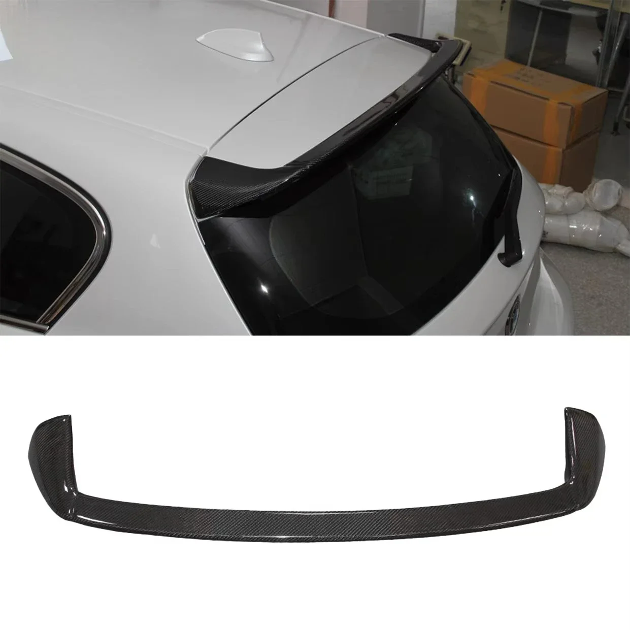 For 1 Series F20 F21 135i 2012-2019 Carbon Fiber Rear Trunk Lip Roof Spoiler Ducktail Tail Wing Extension New Condition