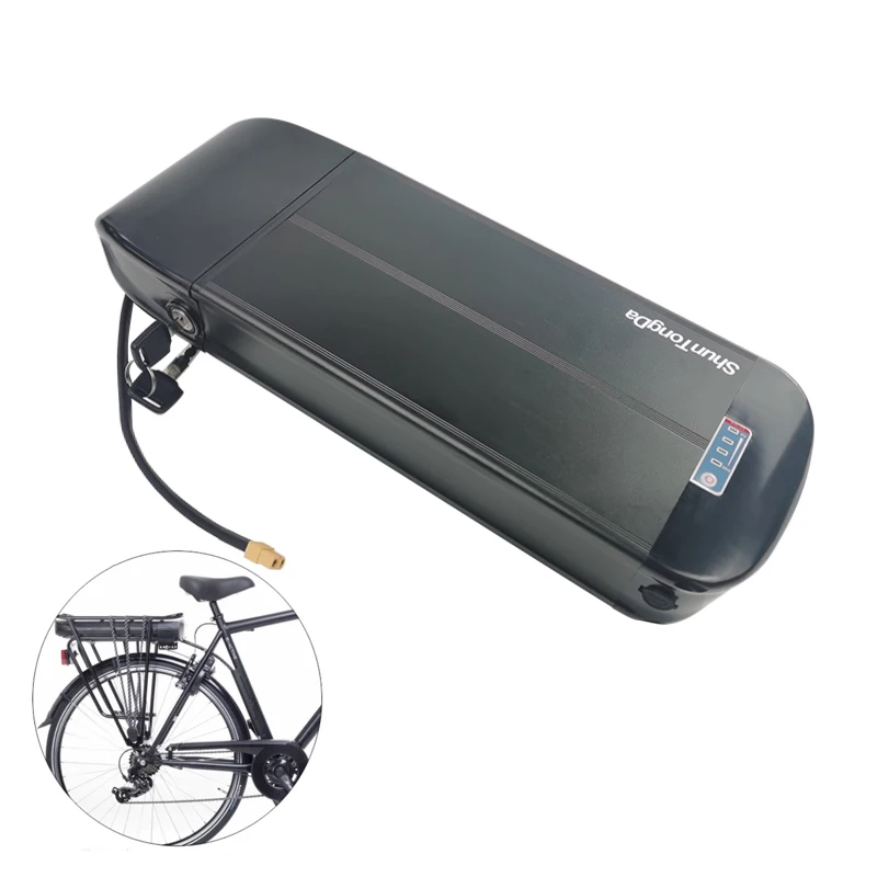 

Rack traseiro ebike bateria 36V 13ah 48V 17.5ah Liion battery for 250w 300w 500w pour vélo électrique with Red Reflector