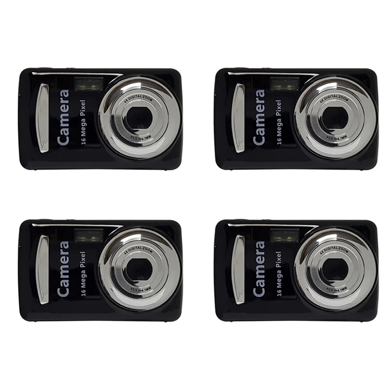 

4X Digital Camera,Portable Cameras 16 Million HD Pixel Compact Home Digital Camera For Kids Teens Seniors Black
