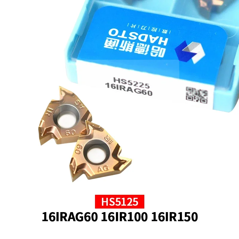 

10 шт. Оригинальные твердосплавные резьбовые пластины HADSTO 16IRA55 A60 AG55 AG60 16IR8W 11W 12W 19W 16IR8UN 12UN 14UN 16UN 18UN HS5125 HS02