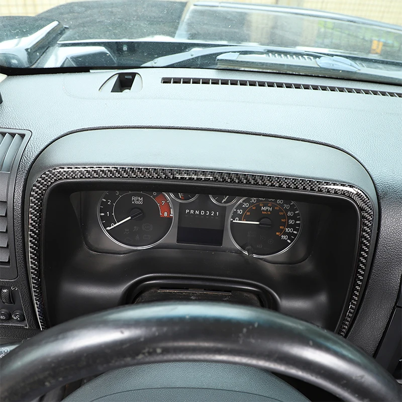 

For Hummer H3 2005-2009 Car Center Dashboard Decorative Frame Trim Sticker Soft Carbon Fiber Interior Accessories