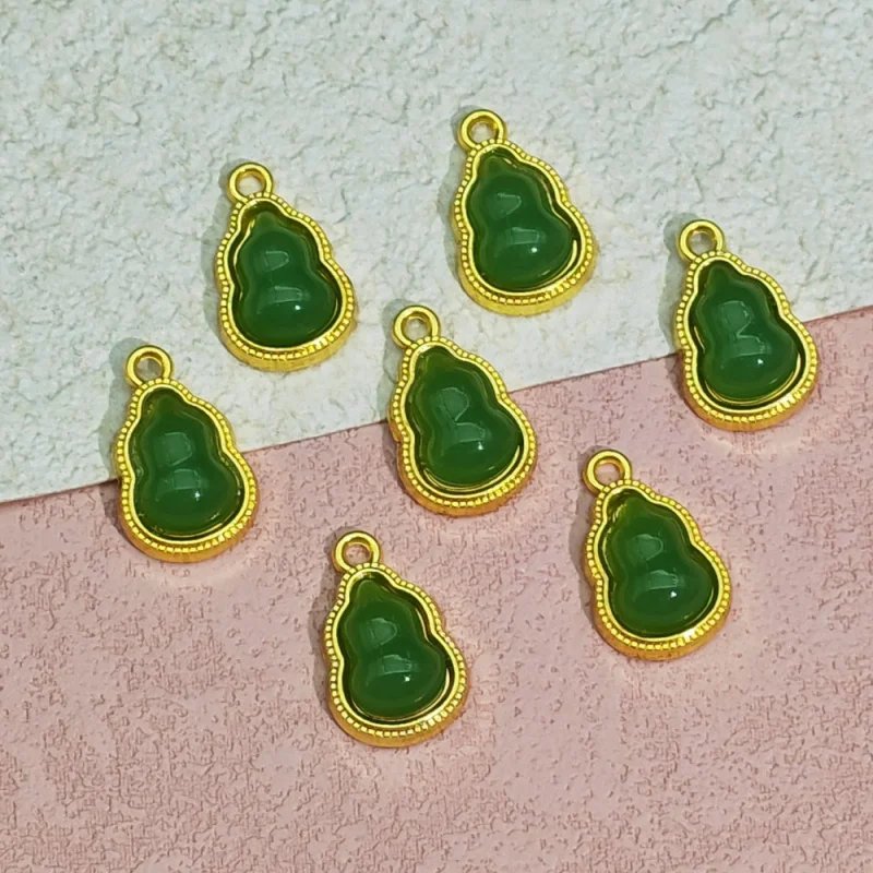 20PCS SET Wholesale Heshan Gold Gourd Accessories Pendant DIY Bracelet Necklace Bead String Material Making Jewelry