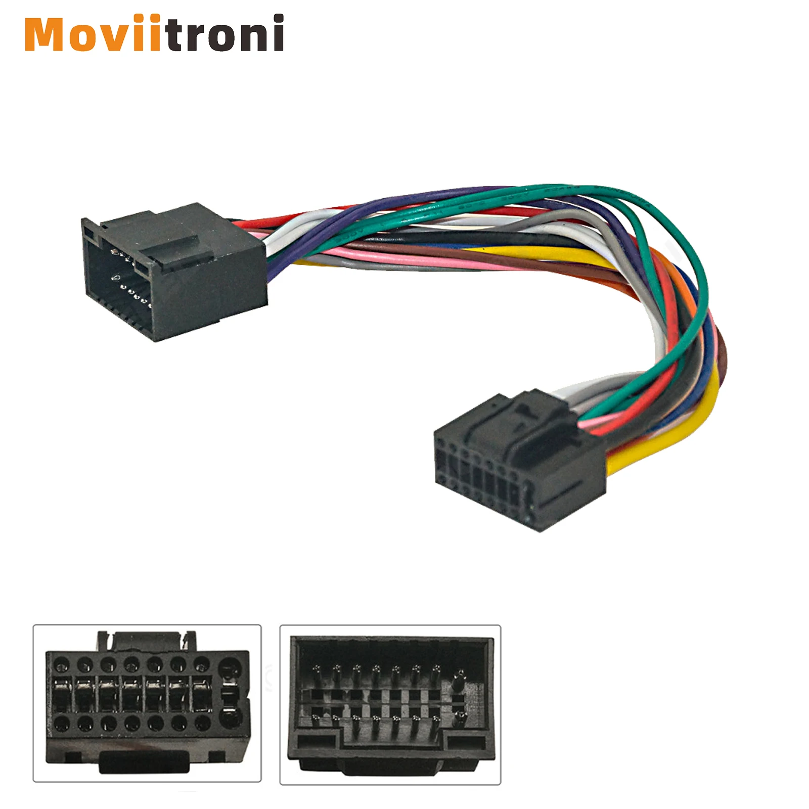 16 Pin Car Stereo Radio ISO Wire Harness Kits Power Speak ACC Extension 60cm Adapter Cable For Android Player
