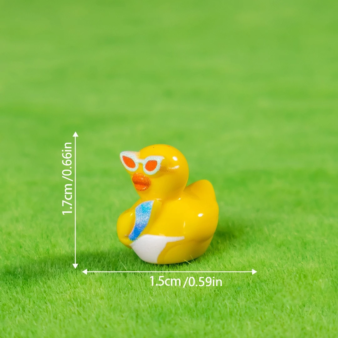 Kreative Mini-Gelbe Ente, Geeignet für Verschiedene Szenen, Mikrolandschaftsdekoration – Detail 6
