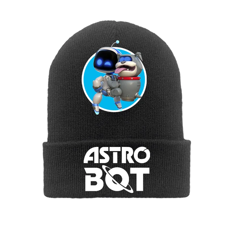 Astro Bot Knitted Hat for Children Anime Cartoon Cute Knit Cap Boys Girls Winter Warm Windbreak Hats Kids Hip Hop Fashion Caps