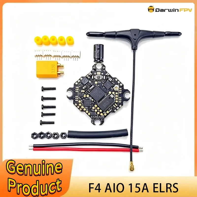 DarwinFPV F411 ELRS AIO Flight Controller Whoop Blheli_S Betaflight F4 15A OSD BEC BL_S 1-3S 4In1 ESC for RC Drone FPV Racing