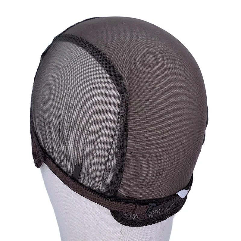 Double Layer Lace Wig Cap Adjustable Stretch Fabric Wig Making Base Cap Breathable Comfortable Non-slip Wig Caps For Wig Constru