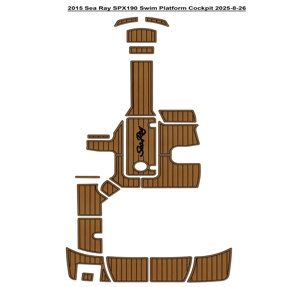 

2015 Sea Ray SPX190 Swim Platform Cockpit Pad Boat EVA Teak Floor SeaDek Gatorstep Style Self Adhesive dwseghdcty56ryy