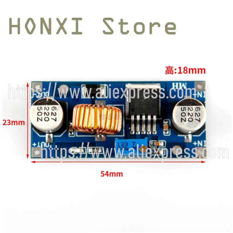 1ks DC-DC XL4015 nastavitelný step-down modul 4 ~ 38V 5A high-power 96% vysoký efektivita nízko zvlnění