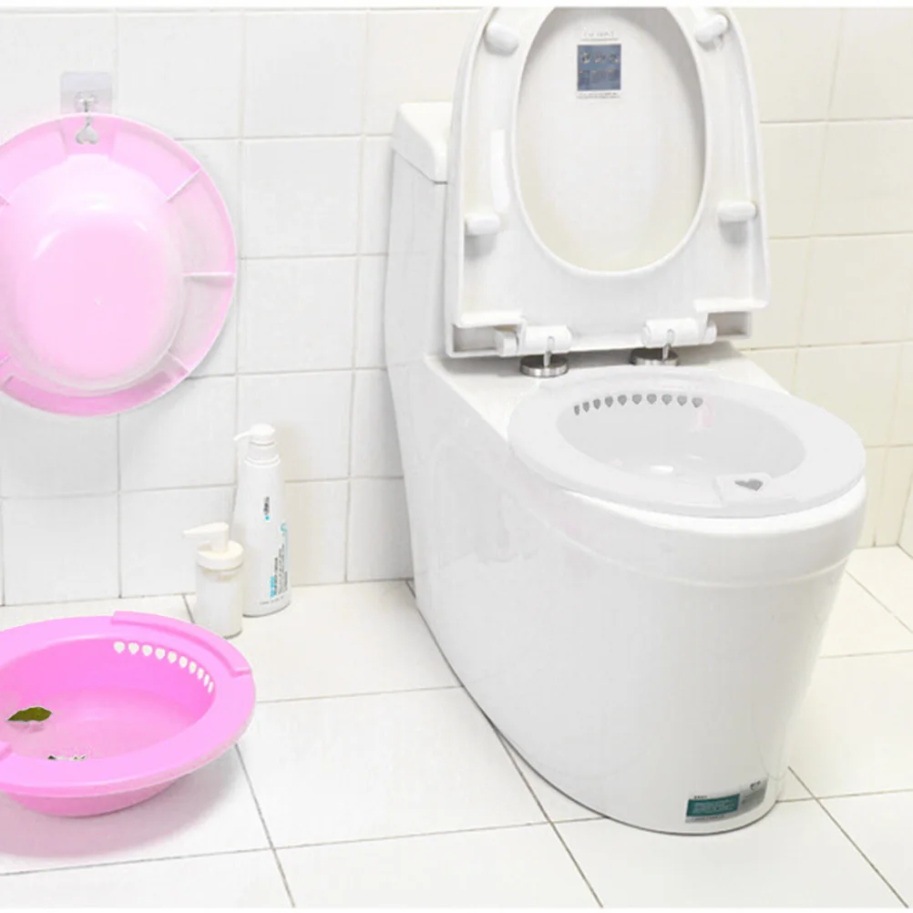 

Sitz Bath Basin Portable Hip Bath Tub For Over Toilet Use White Sturdy Odorless Hot Water Resistant Comfortable Edge Design