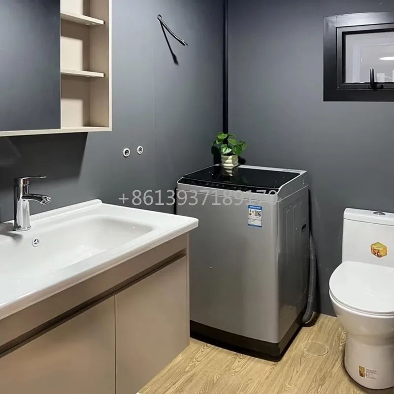Expandable Mobile Tiny Home Prefab Container House for Sale 2 Bedrooms Bathroom and Kitchen Layout Modular Folding Tiny House